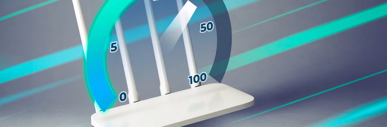 a-router-with-an-internet-speed-meter-above-it-and-a-trail-of-light-around-it